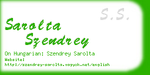 sarolta szendrey business card